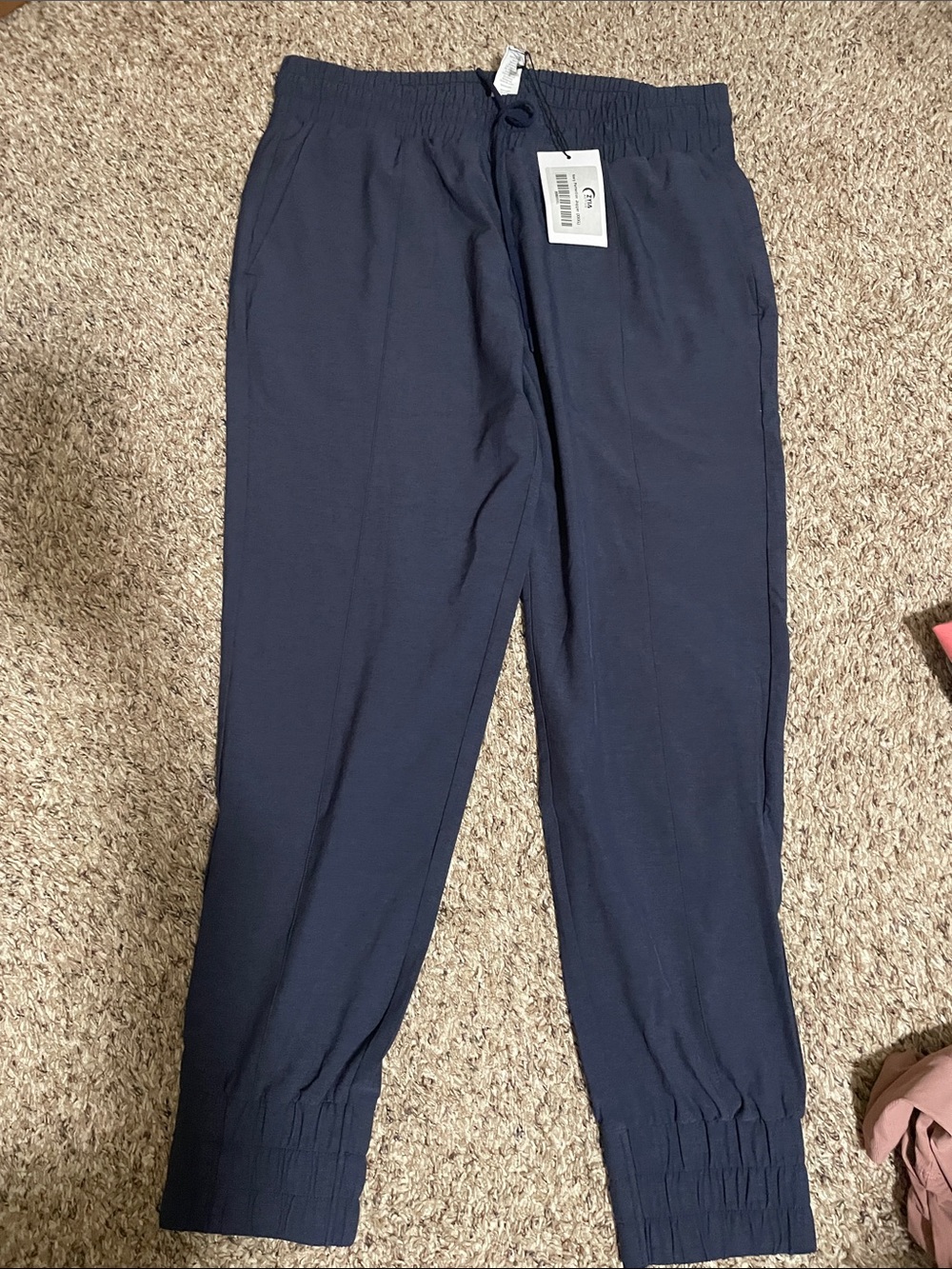 ZYIA Navy Elastic Waist Jogger Pants